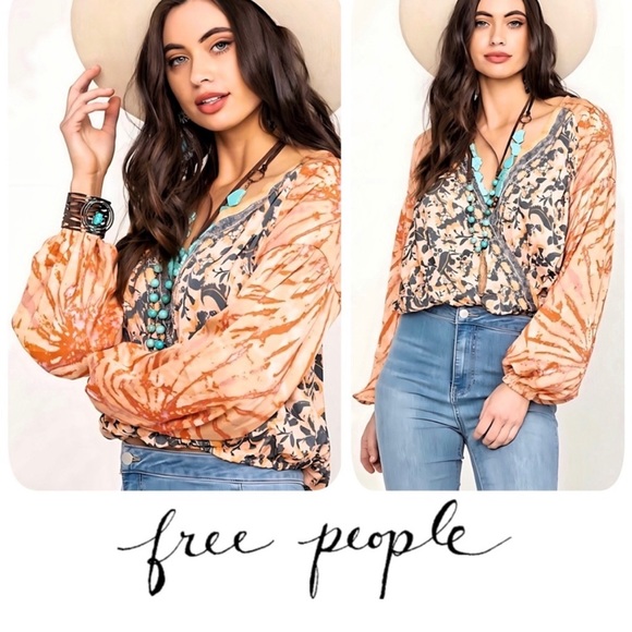 Free People | Cruisin Together Wrap Top | sz XS/S - Picture 3 of 3